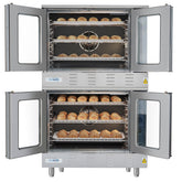 38 in. Full Size Double Commercial LP Convection Oven 108,000 BTU Total With Stacking Kit (KM-DCCO54-LP)